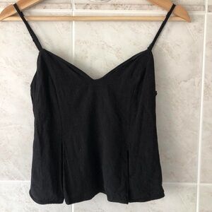 Zara Black linen cami